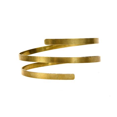 Gold Bicep Cuff Bracelet Double Upper Arm Cuff Spiral Wide Etsy
