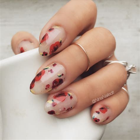 Clear Nail Polish With Flowers Creative Touch