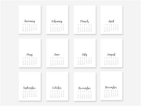 2023 Calendar Template Photoshop 100 Editable Etsy Uk