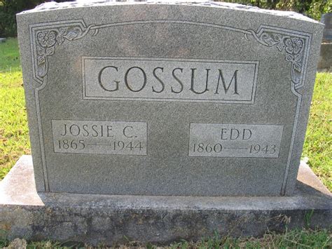 Josephine Cassandra “jossie” Vaughn Gossum 1865 1944 Find A Grave Memorial