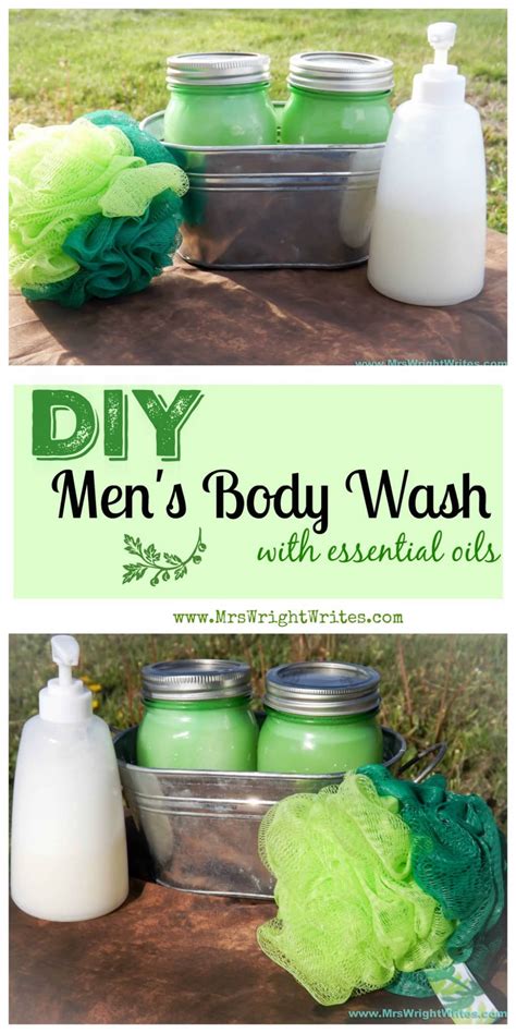 How To Make Diy Men S Body Wash Made With Essential Oils Homemade Ts For Men Mens Body