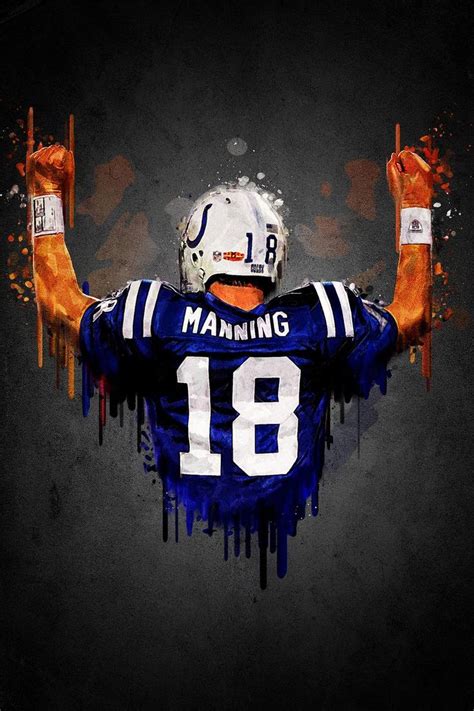 Peyton Manning Premium Poster Nfl Football Quaterback For Indianapolis