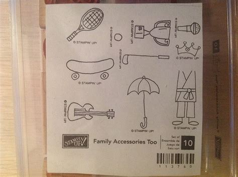 Amazon Com Stampin Up Family Accessories Too Set Of Wood Mounted Rubber Stamps