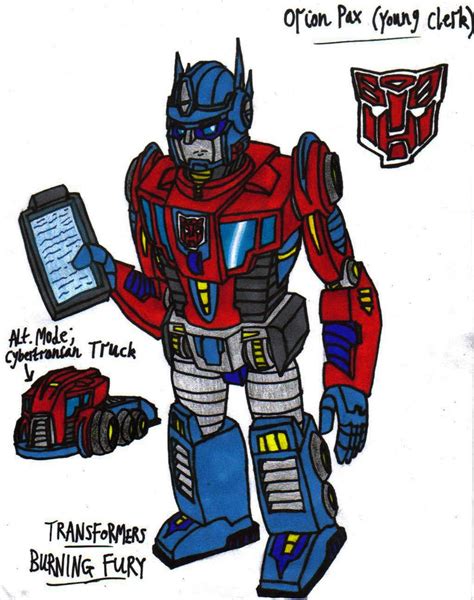 Transformers Burning Fury Orion Pax Young Clerk By Krytenmarkgen 0