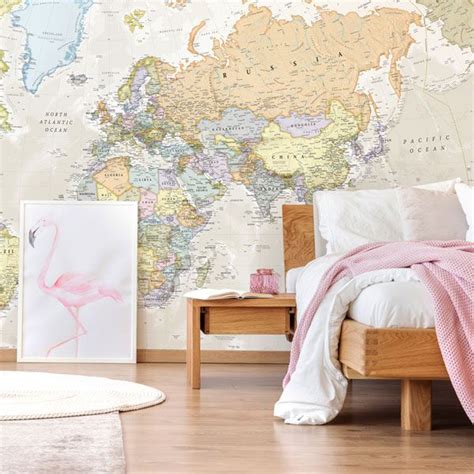 Plan Your Next Adventures On A Stylish Map Mural Made To Your