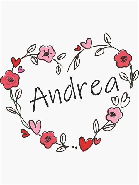 My Name Is Andrea Sticker For Sale By Oleo79 Redbubble