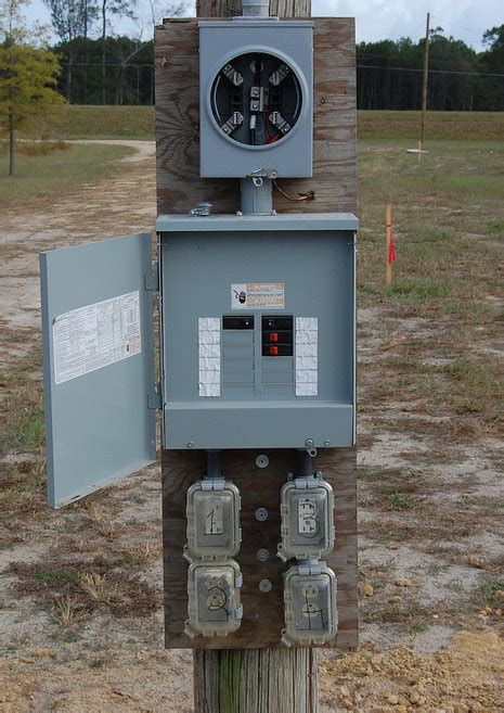 Temporary Power Panel At Construction Site