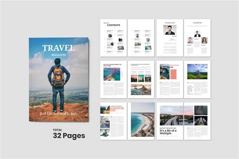 Travel Magazine Template Travel Agency Magazine Layout Etsy