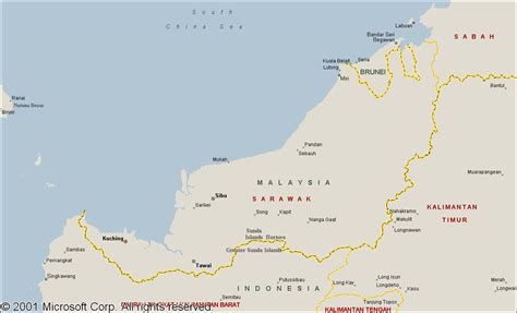 Worldtwitch Map Of Sarawak Malaysia