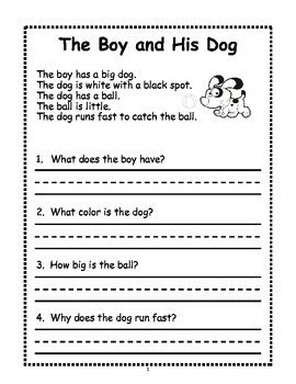 This includes being able to recognize the parts of a sentence, having phonological awareness, the ability to apply word analysis skills, and the ability to read with some. 1st Grade Reading Comprehension First Grade Reading ...