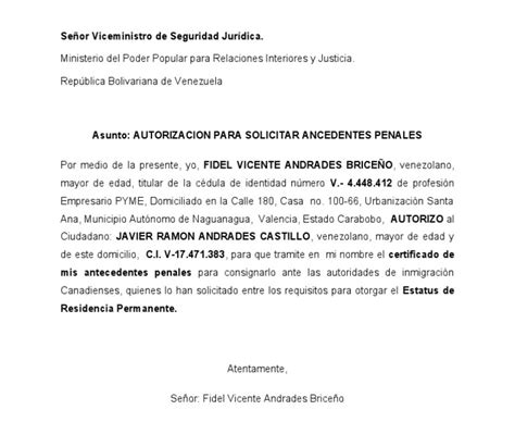 Carta De Autorizacion Municipio P Carta De