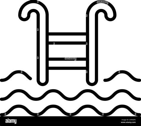 Swimming Pool Line Icon Vector Illustration Stock Vector Image And Art