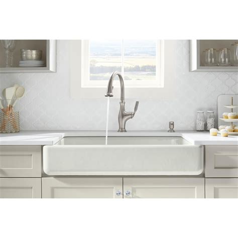 After researching around 65 hours and with my uses experience of farmhouse sink i got only the whitehaven is somewhat special from the other two sinks in this list for various reasons. KOHLER Whitehaven Farmhouse Undermount Apron Front Cast ...