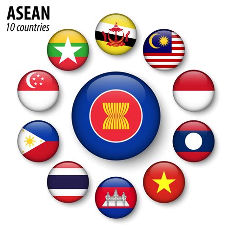 associação asiática das nações do sudeste asiático 2470995 Vetor no