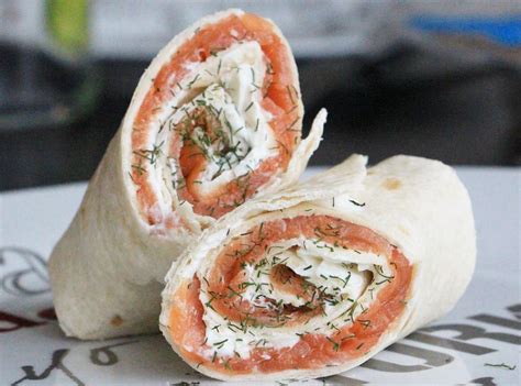 Recette le wrap léger saumon fumé fromage frais et aneth
