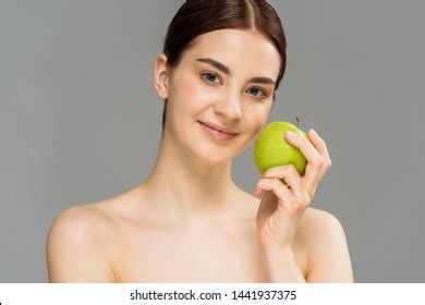 Happy Naked Woman Smiling While Holding Stock Photo Shutterstock