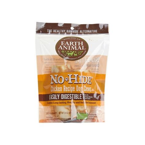 Earth Animal No-Hide Chicken Recipe Chews Dog Treats, 2 Pack, 2.4oz