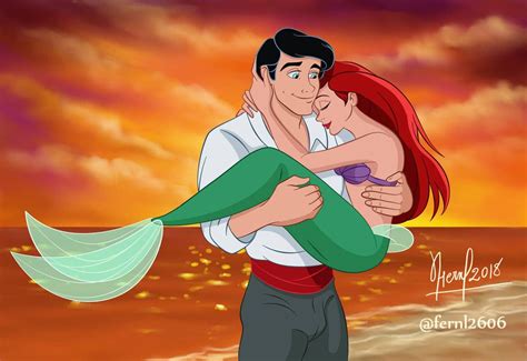 Ariel And Eric Version I By Fernl Disney Princess Drawings Disney