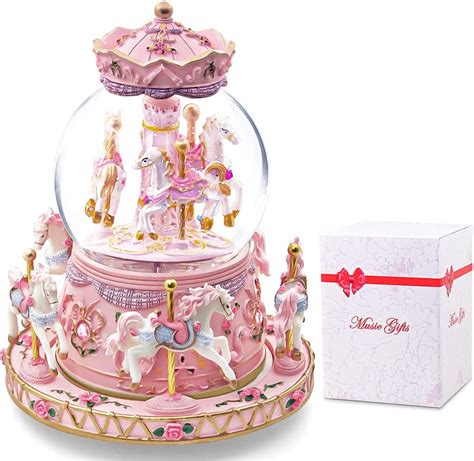 Mrwinder Carousel Music Box For Girls Carousle Snow Globe Birthday