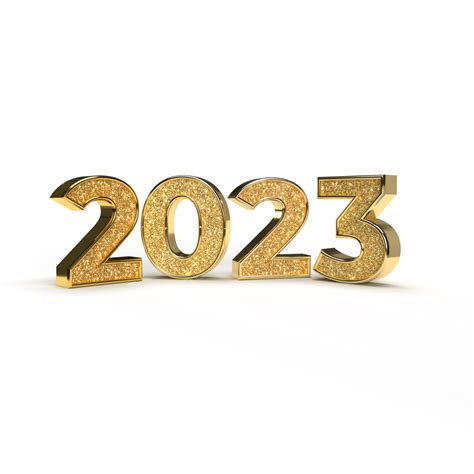 2023 Ano Novo Dourado Png 3d 2023 2023 Ano Novo Dourado 2023 Imagem