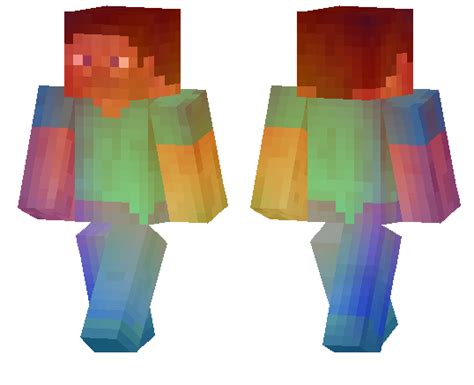 Rainbow Steve Minecraft Pe Skins