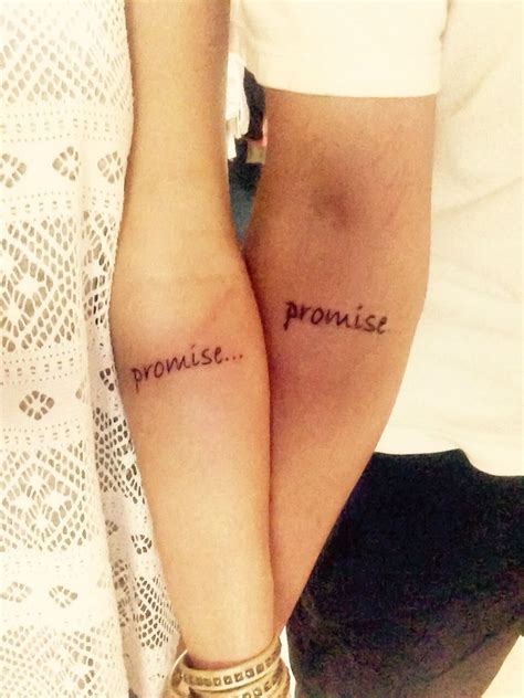 my husband and i officially got our promise promise couples tattoo that s always been the