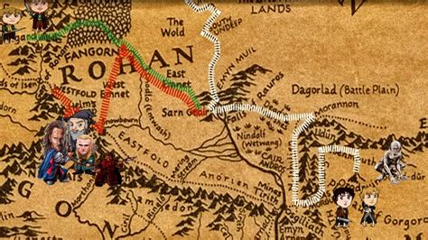 Lord Of The Rings Map Timeline Characters Travels Lotr Retropoparts
