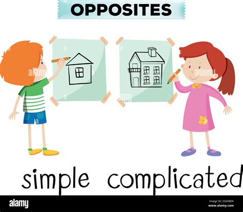 Opposite Words For Simple And Complicated Stock Vector Image And Art Alamy