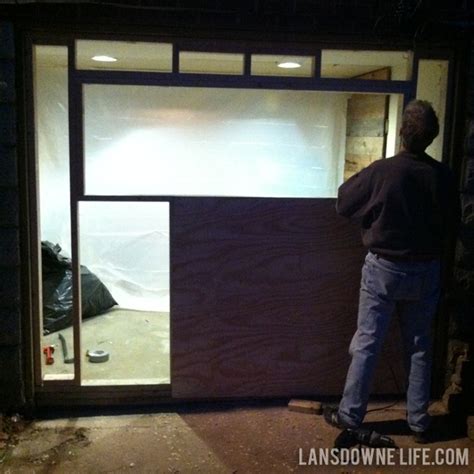 Being able to open your garage door in emergency circumstances is very important. Replacing an old garage door with a wall - Lansdowne Life