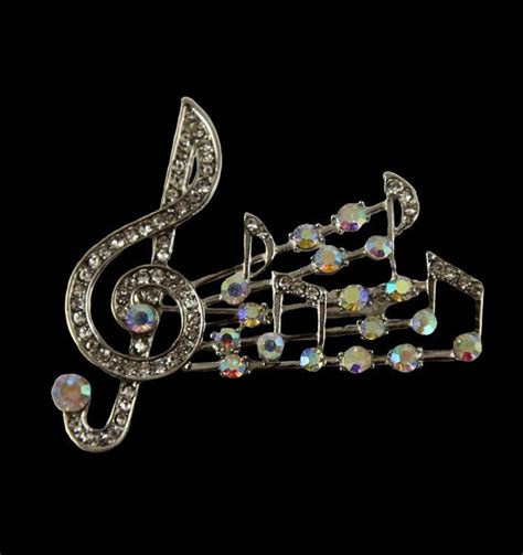 Music Ts For Women Musical Note Brooch Pin Ts Birthday Etsy