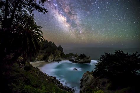 Mcway Cove Mcway Falls Through Some Palms California Photo By