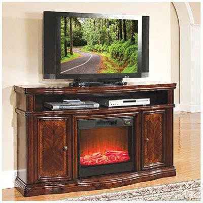 Create a cozy space anywhere with an electric fireplace or fireplace tv stand from big lots! View 60" Cherry Media Electric Fireplace with Doors Deals ...