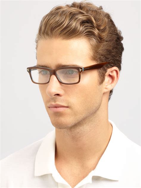 Tom Ford Plastic Optical Frames In Brown For Men Lyst