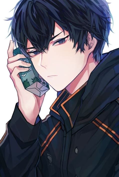 Awasome Anime Guy With Black Hair And Blue Eyes References