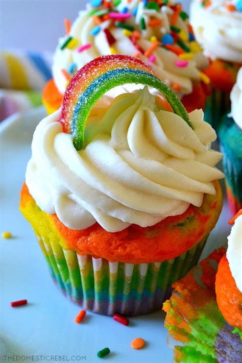 The Best Rainbow Cupcakes The Domestic Rebel