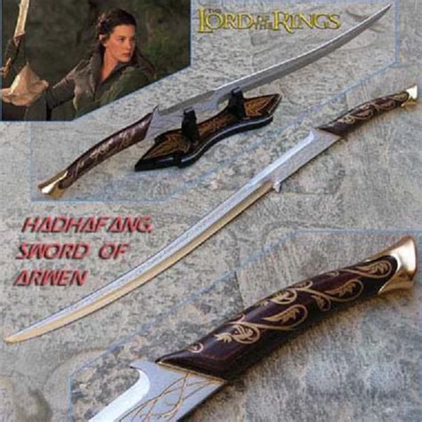 S4005 Lord Of The Rings Arwen Hadhafang Sword Gold Engraving Runes W