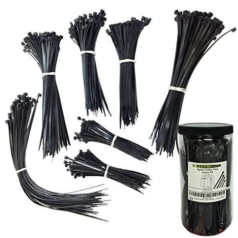 Electriduct Nylon Cable Tie Kit 650 Zip Ties Assorted Lengths 4 6