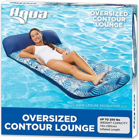 Aqua Oversized Contour Pool Float Lounge Extra Large