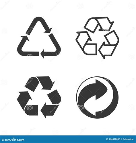 Packaging And Logistic Recycling Vector Isolated Icon Set Stock Vector