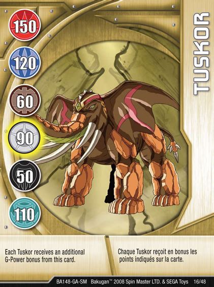 Maybe you would like to learn more about one of these? Tuskor (Card) - The Bakugan Wiki