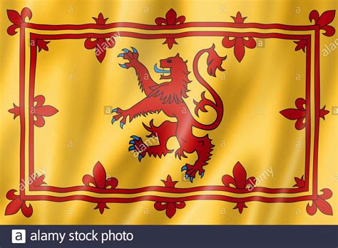 Royal Banner Of Scotland Uk Stock Photo Alamy