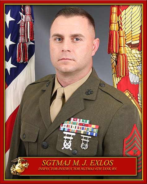 Inspector Instructor Sergeant Major 4th Tank Battalion Marine Corps