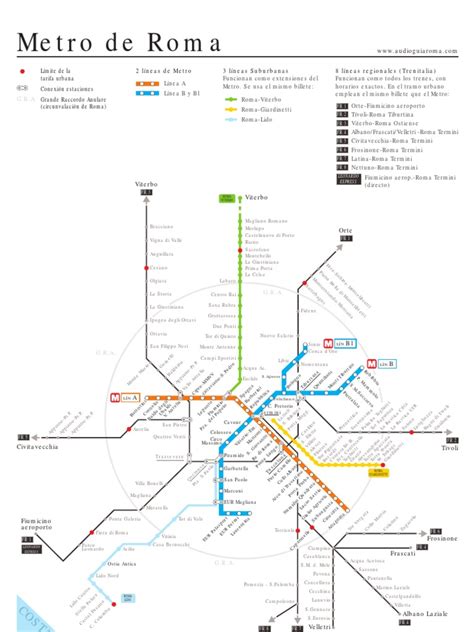 Mapa Metro Roma Transporte Prueba Gratuita De 30 Días Scribd