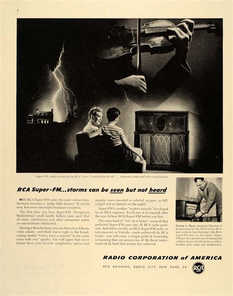 1945 Ad Rca Victor Super Fm Radio Corporation America Original Adver Period Paper Historic