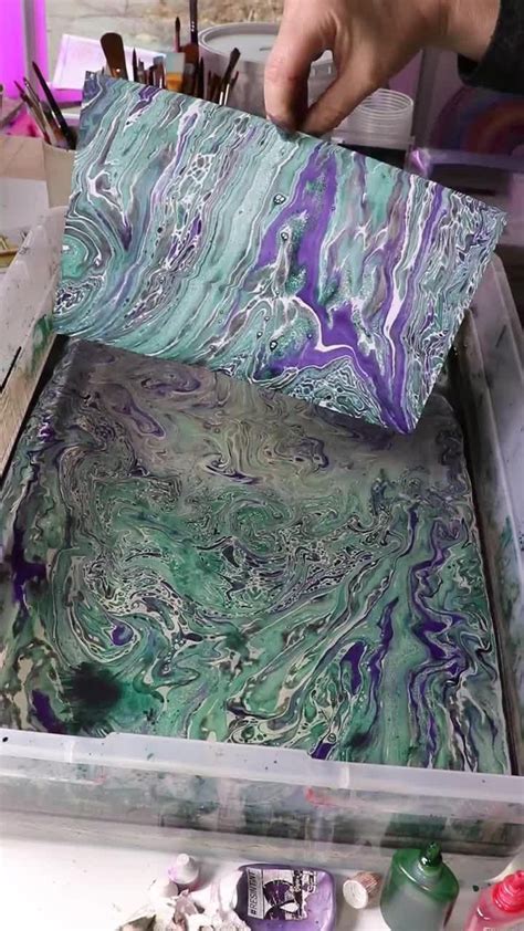 Easy Marbling Technique Only Two Ingredients Video Marbling