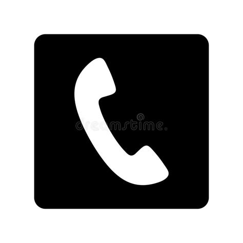 Icono Del Teléfono En Círculo Negro Símbolo Del Teléfono Ilustración