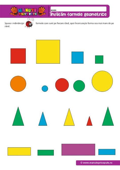 Planse De Colorat Pentru Copii Cu Figuri Geometrice Gratuit Pentru A