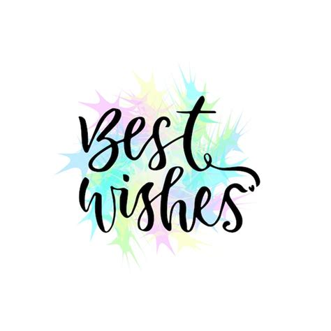 Premium Vector Best Wishes Vector Greeting Card With Hand Lettering