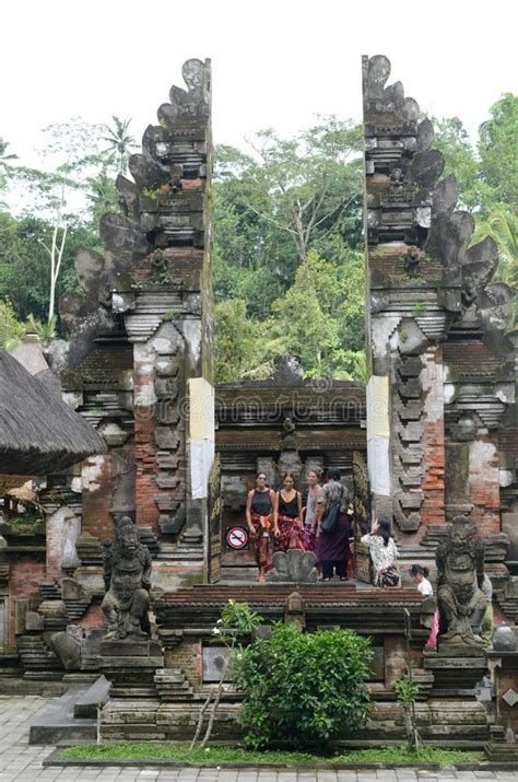 Gate Of Pura Tirta Empul Temple On Bali Island Editorial Image Image Of Dramatic Abstract