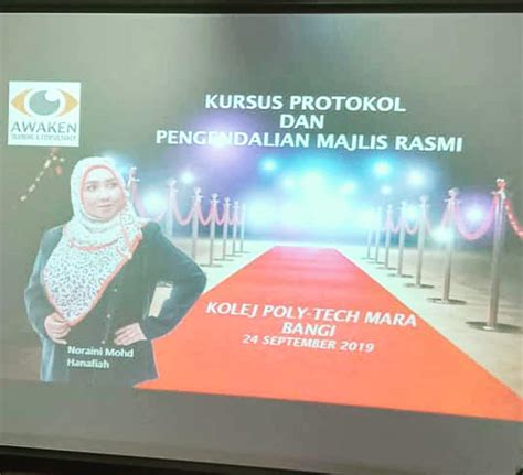 Protokol dalam pengurusan majlis rasmi penceramah: Kursus Protokol Dan Pengendalian Majlis - Penceramah yang ...